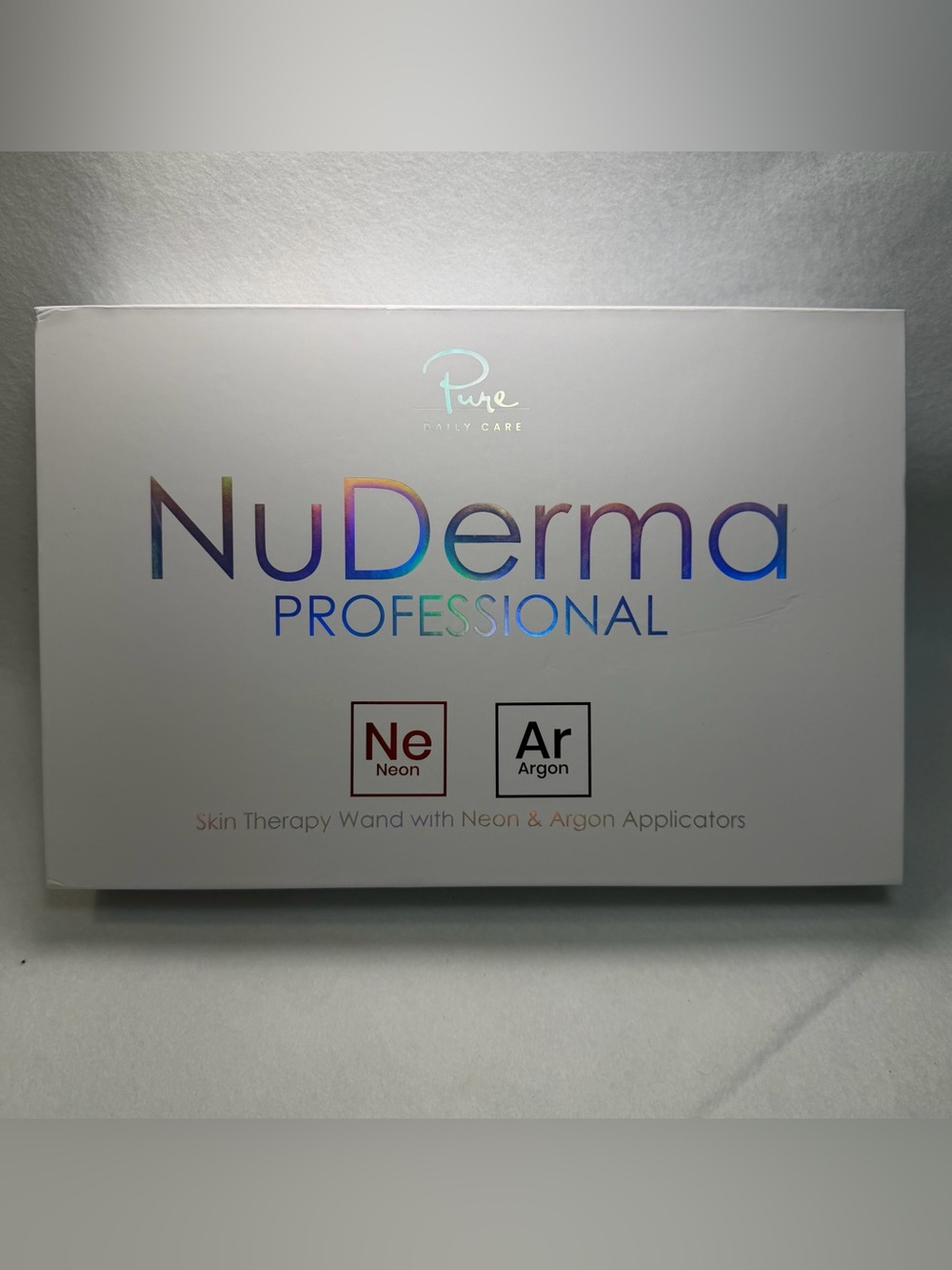 NuDerma Professional High Frequency Skin Therapy Wand Neon Argon Set